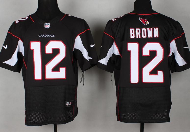 Nike Arizona Cardinals 12 John Brow Black Elite NFL Jersey
