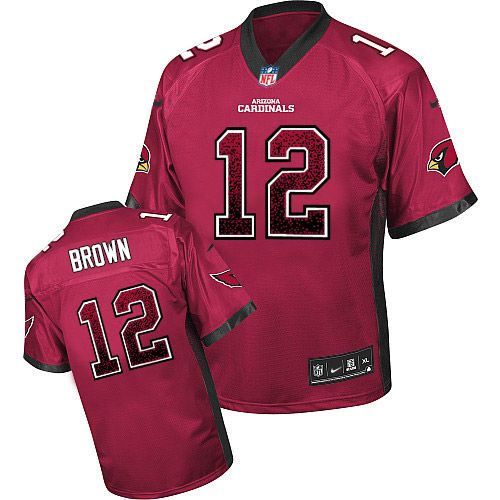 Nike Arizona Cardinals 12 John Brown Red Team Color NFL Elite Drift Fashion Jersey