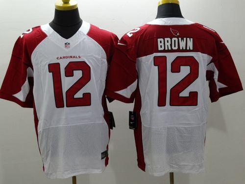 Nike Arizona Cardinals 12 John Brown White NFL Elite Jersey