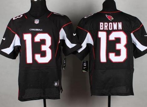 Nike Arizona Cardinals 13 Jaron Brown Black Stitched NFL Elite Jersey