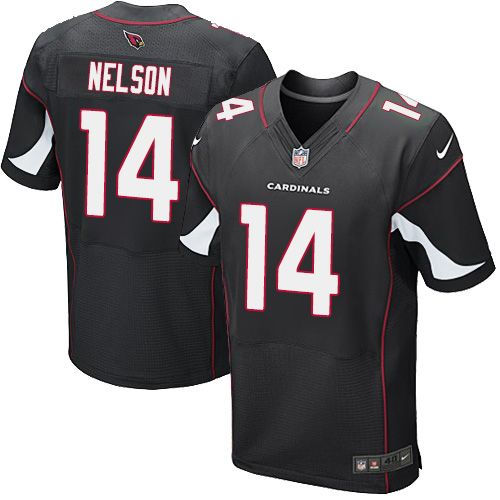 Nike Arizona Cardinals 14 J.J. Nelson Black Alternate NFL Elite Jersey
