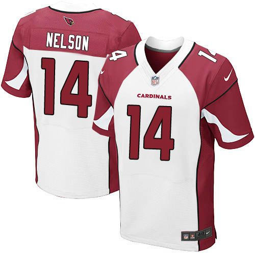 Nike Arizona Cardinals 14 J.J. Nelson White NFL Elite Jersey