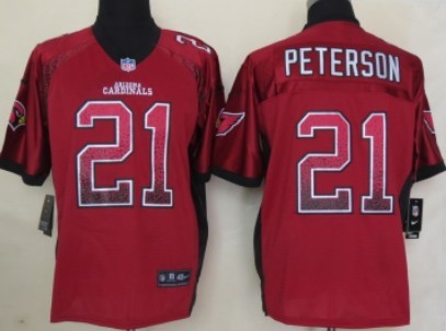 Nike Arizona Cardinals 21 Patrick Peterson 2013 Drift Fashion Red Elite Jersey