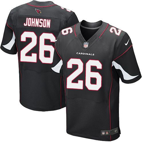 Nike Arizona Cardinals 26 Rashad Johnson Black Alternate NFL Elite Jersey