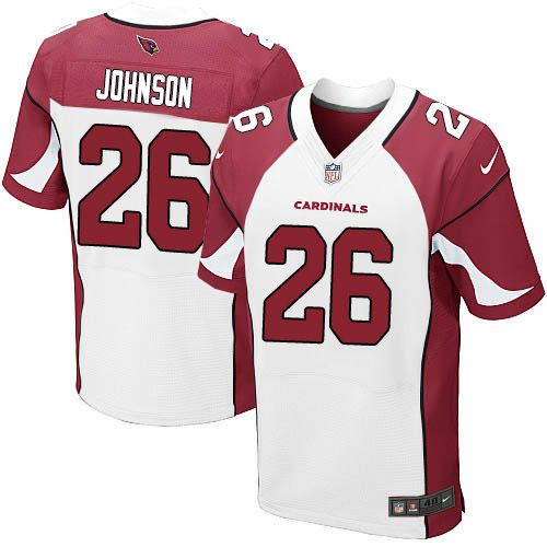 Nike Arizona Cardinals 26 Rashad Johnson White NFL Elite Jersey