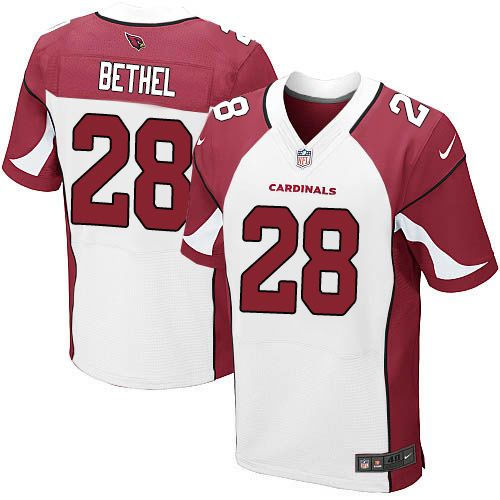 Nike Arizona Cardinals 28 Justin Bethel White NFL Elite Jersey
