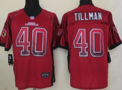 Nike Arizona Cardinals 40 Pat Tillman 2013 Drift Fashion Red Elite Jersey