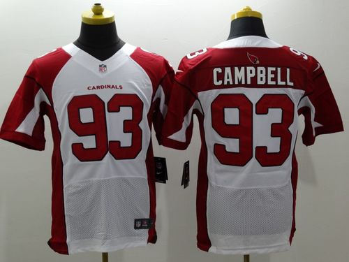 Nike Arizona Cardinals 93 Calais Campbell White NFL Elite Jersey