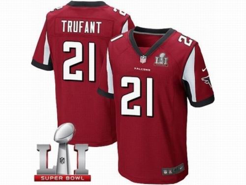 Nike Atlanta Falcons #21 Desmond Trufant Elite Red Super Bowl LI 51 Jersey