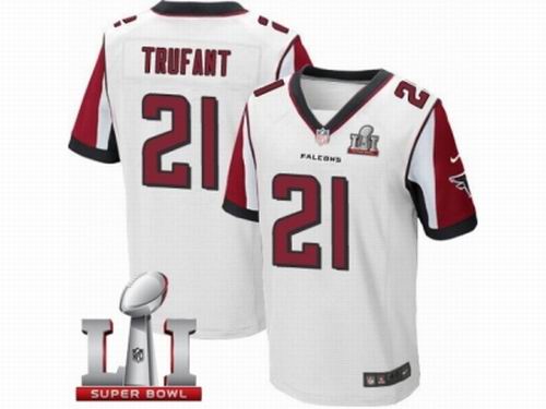 Nike Atlanta Falcons #21 Desmond Trufant Elite White Super Bowl LI 51 Jersey