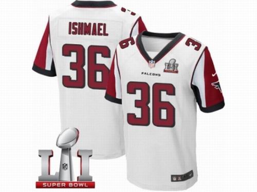 Nike Atlanta Falcons #36 Kemal Ishmael Elite White Super Bowl LI 51 Jersey