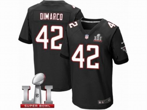 Nike Atlanta Falcons #42 Patrick DiMarco Elite Black Super Bowl LI 51 Jersey