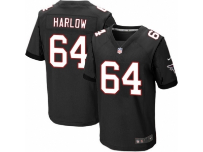 Nike Atlanta Falcons #64 Sean Harlow Elite Black Jersey