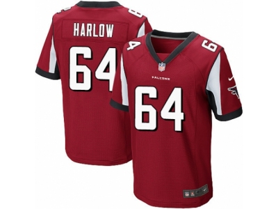 Nike Atlanta Falcons #64 Sean Harlow Elite Red Jersey