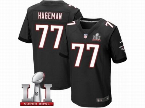 Nike Atlanta Falcons #77 Ra'Shede Hageman Elite Black Super Bowl LI 51 Jersey