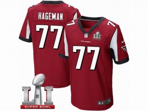 Nike Atlanta Falcons #77 Ra'Shede Hageman Elite Red Super Bowl LI 51 Jersey