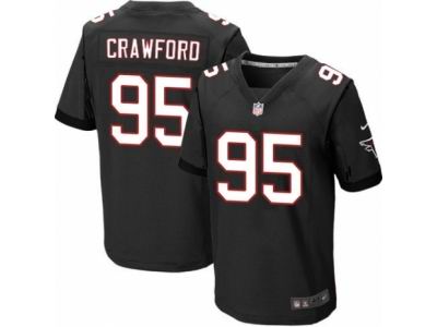Nike Atlanta Falcons #95 Jack Crawford Elite Black Jersey
