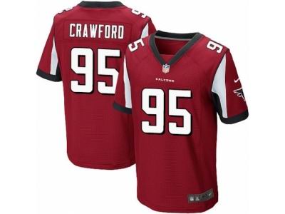 Nike Atlanta Falcons #95 Jack Crawford Elite Red Jersey