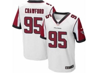 Nike Atlanta Falcons #95 Jack Crawford Elite White Jersey