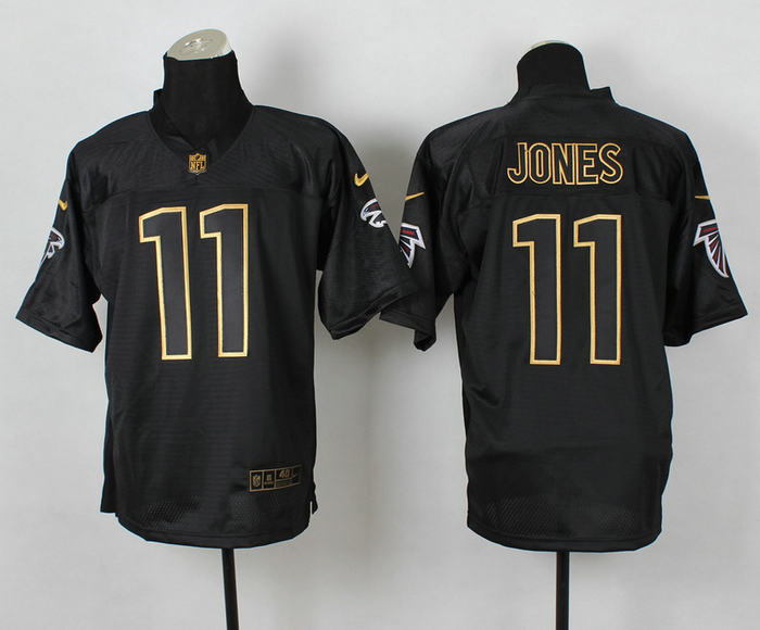 Nike Atlanta Falcons 11 Julio Jones 2014 PRO Gold lettering fashion jerseys
