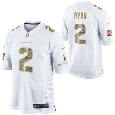 Nike Atlanta Falcons 2 Matt Ryan White Salute to Service Game NFL Jersey