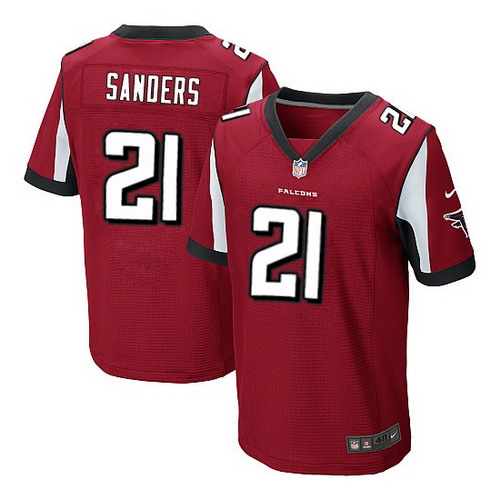 Nike Atlanta Falcons 21# Deion Sanders Elite Red Team Color Jersey
