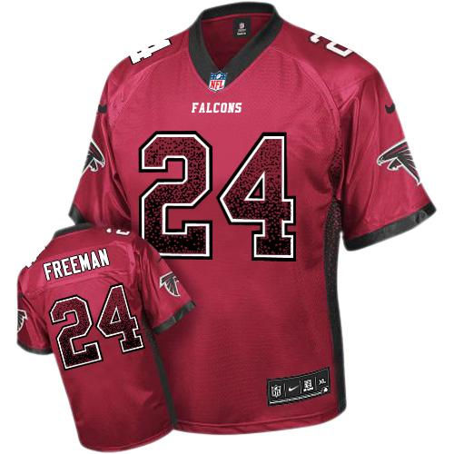 Nike Atlanta Falcons 24 Devonta Freeman Red Team Color NFL Elite Jersey