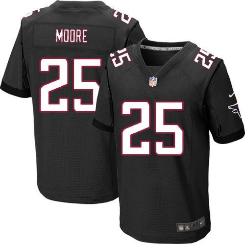 Nike Atlanta Falcons 25 William Moore Black Alternate NFL Elite Jersey