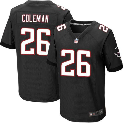 Nike Atlanta Falcons 26 Tevin Coleman Black Alternate NFL Elite Jersey