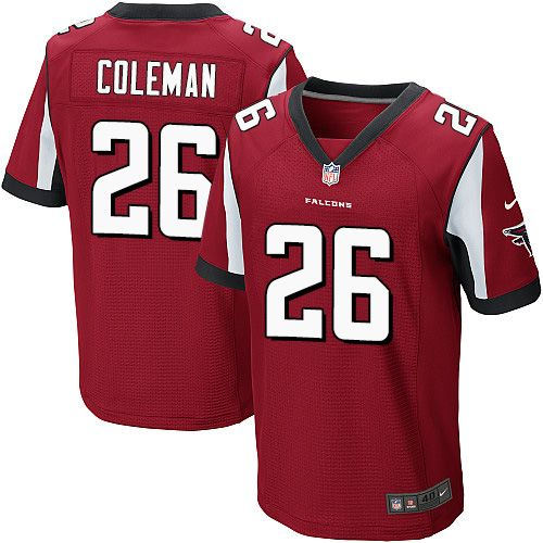 Nike Atlanta Falcons 26 Tevin Coleman Red Team Color NFL Elite Jersey