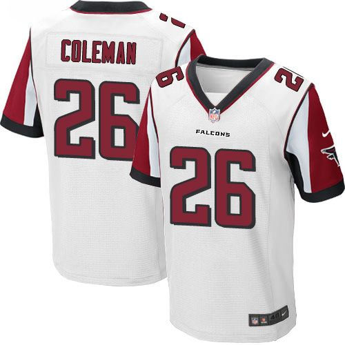 Nike Atlanta Falcons 26 Tevin Coleman White NFL Elite Jersey