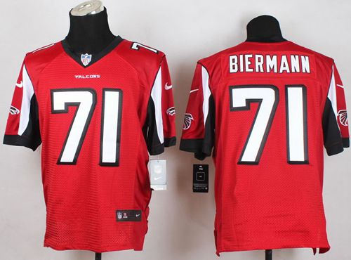 Nike Atlanta Falcons 71 Kroy Biermann Red Team Color NFL Elite Jersey