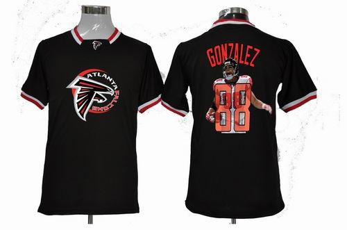 Nike Atlanta Falcons 88# Tony Gonzalez black Portrait Fashion Game Jersey