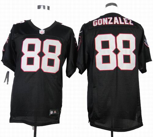 Nike Atlanta Falcons 88# Tony Gonzalez black elite jerseys