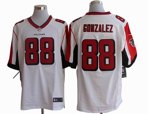 Nike Atlanta Falcons 88# Tony Gonzalez white elite jerseys