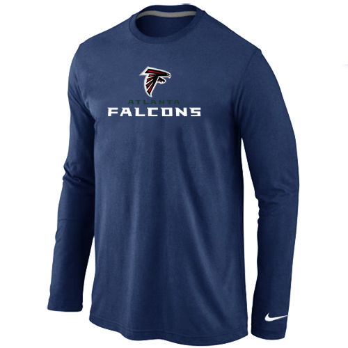 Nike Atlanta Falcons Authentic Logo Long Sleeve T-Shirt D.Blue