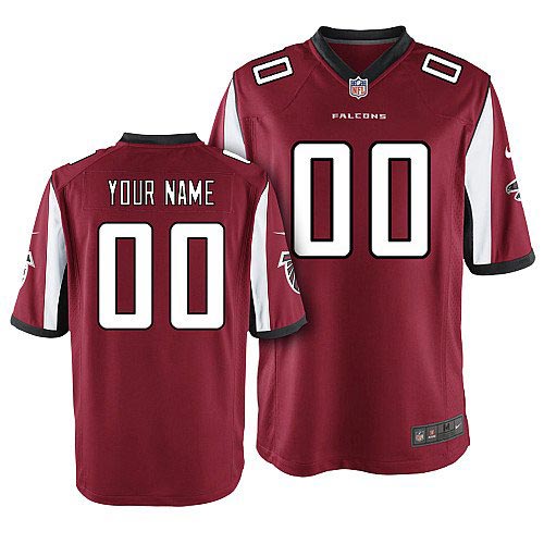 Nike Atlanta Falcons Customized Game Team Color Red Jersey