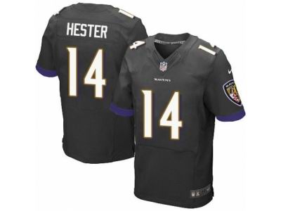 Nike Baltimore Ravens #14 Devin Hester Elite Black Jersey