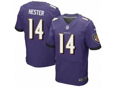 Nike Baltimore Ravens #14 Devin Hester Elite Purple Jersey