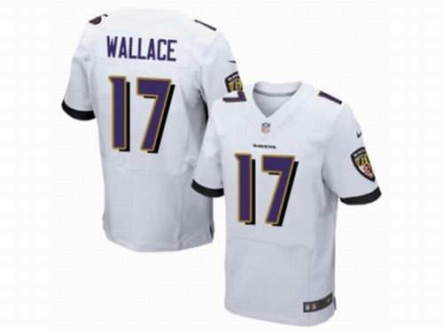 Nike Baltimore Ravens #17 Mike Wallace Elite white Jersey