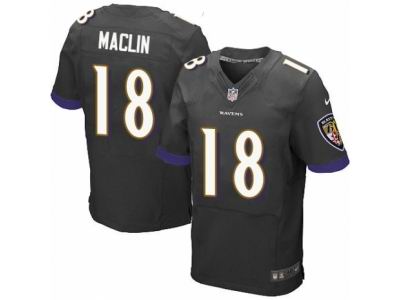 Nike Baltimore Ravens #18 Jeremy Maclin Elite Black Jersey