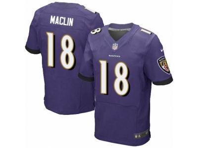 Nike Baltimore Ravens #18 Jeremy Maclin Elite Purple Jersey