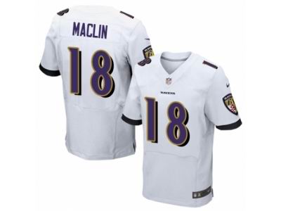 Nike Baltimore Ravens #18 Jeremy Maclin Elite White Jersey