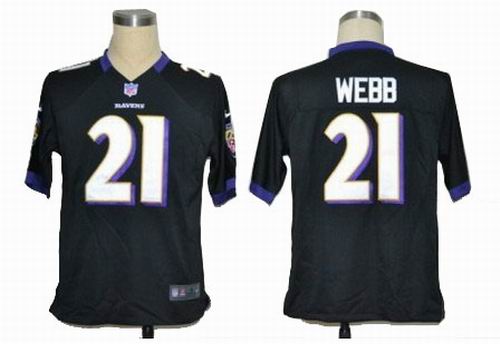 Nike Baltimore Ravens #21 Lardarius Webb black game Jersey