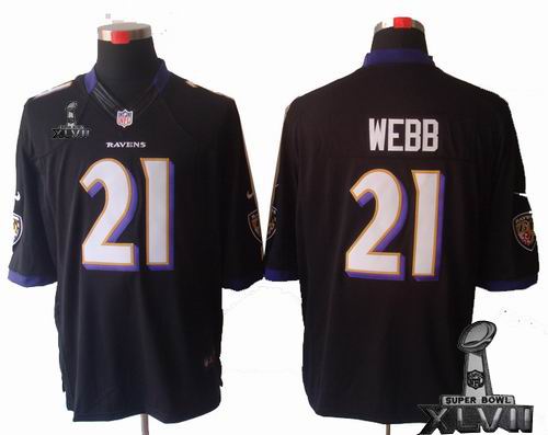 Nike Baltimore Ravens #21 Lardarius Webb black limited 2013 Super Bowl XLVII Jersey