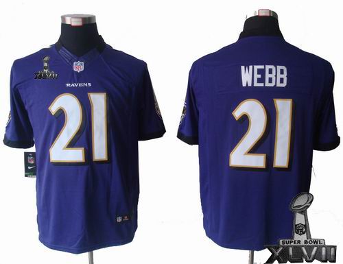 Nike Baltimore Ravens #21 Lardarius Webb purple limited 2013 Super Bowl XLVII Jersey