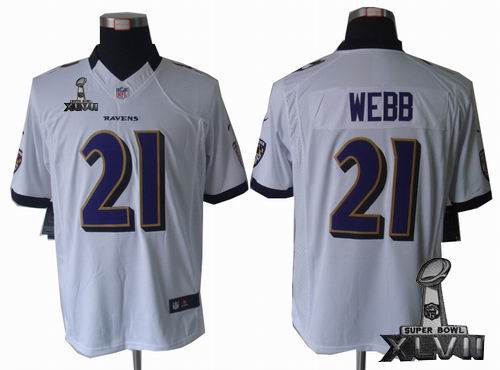 Nike Baltimore Ravens #21 Lardarius Webb white limited 2013 Super Bowl XLVII Jersey