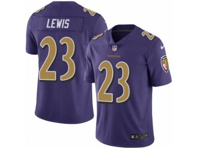 Nike Baltimore Ravens #23 Kendrick Lewis Elite Purple Rush NFL Jersey