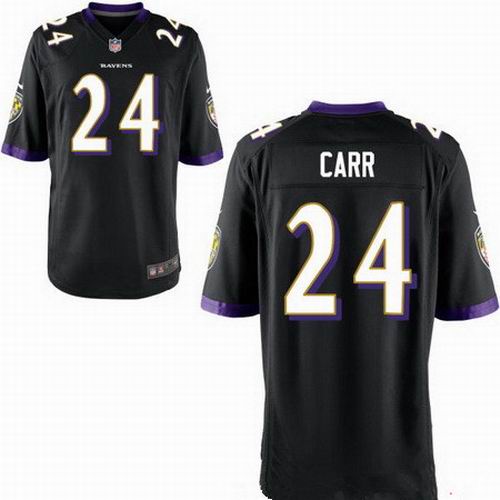 Nike Baltimore Ravens #24 Brandon Carr black Elite jerseys