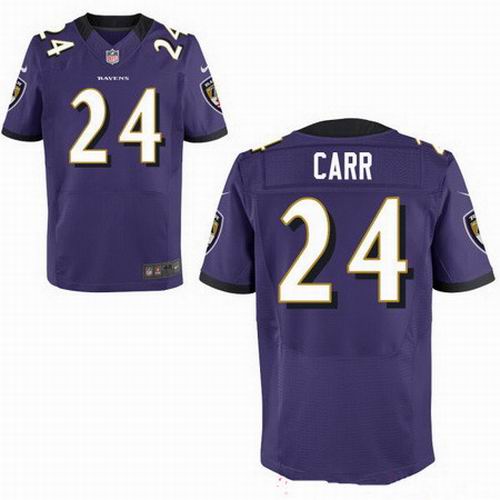 Nike Baltimore Ravens #24 Brandon Carr purple Elite jerseys